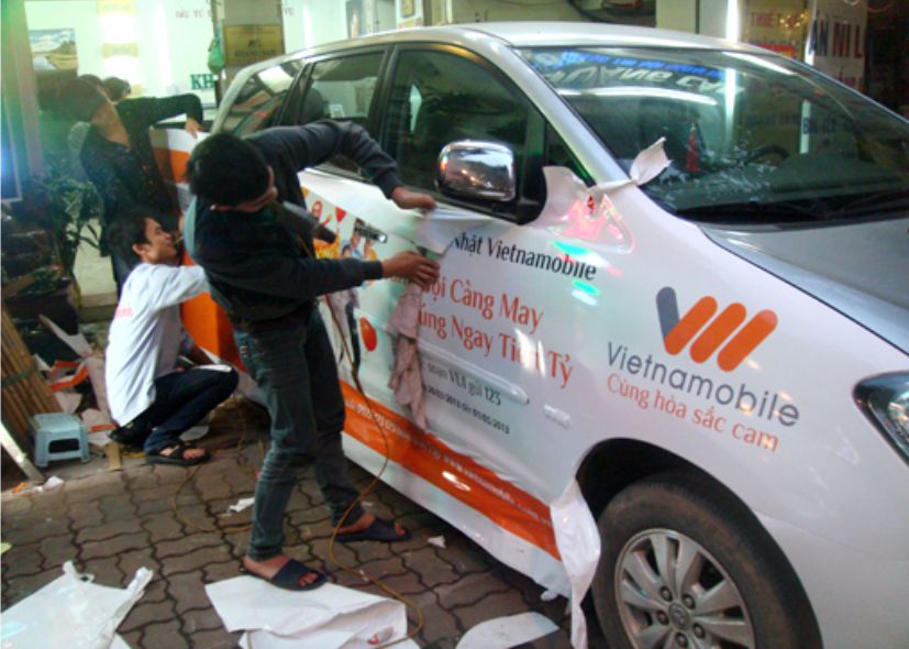 In decal dán oto in phát tín