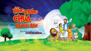 Phông sân khấu trung thu vầng trăng chúa thương ban